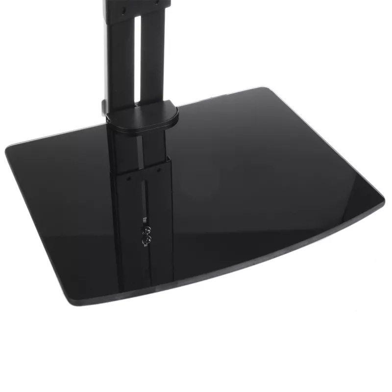 Sieninis TV laikiklis MACLEAN MC-451 su lentyna ir polinkio reguliavimu, VESA 75x75–200x200 mm, iki 20 kg, 15–42 colių ekranams