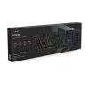 Žaidimų klaviatūra SAVIO STYX BROWN – mechaninė Outemu Brown, QZERTY US International, RGB, USB, pilno dydžio 104 klavišai, juoda