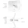 Tiltinis tinklo tiltas TP-LINK Beam Bridge 5 UR KIT, 5 GHz vienos juostos, Wi‑Fi 5 (802.11ac), Gigabit Ethernet, išorinė antena, maks. atstumas 15000 m, baltas