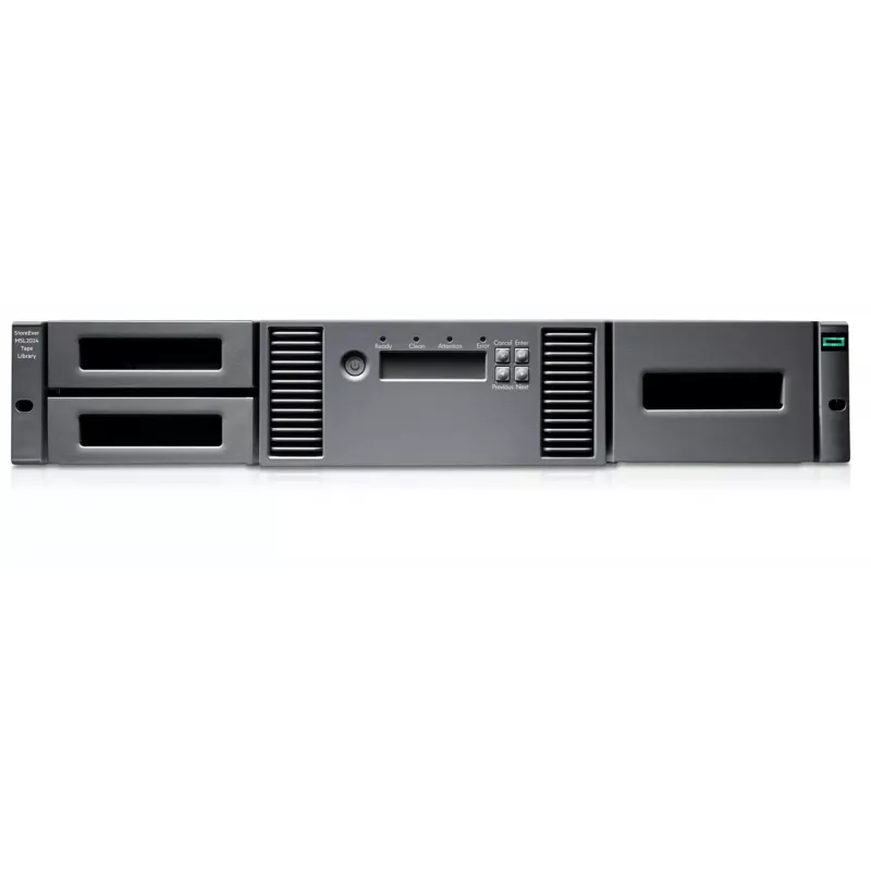 Automatinė juostų biblioteka HPE MSL2024 su 1x LTO-8 SAS įrenginiu ir 15x 30TB kasečių