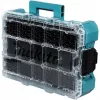 MAKTRAK Organizer deep M, įrankių dėžė Mėlyna/skaidri, skaidrus dangtis