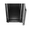 Tinklo spintos stovas LANBERG 19 colių 24U 600x800 mm juodas su stiklinėmis durimis ir LCD išpjova (Flat Pack) v2