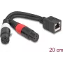 DeLOCK 88178 garso laidas 0,2 m RJ-45 2 x XLR (3 kontaktų) juodas