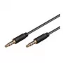Wentronic Goobay 3,5 mm garso jungiamasis laidas, juodas, 1,5 m - 3,5 mm kištukas (4 kontaktų, stereo) > 3,5 mm kištukas (4 kontaktų, stereo) (63828)