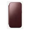 Mobiliojo telefono dėklas Nomad Modern Leather Folio, skirtas Apple iPhone 17 Pro, 6,3 colio (16 cm), odinis, bordo spalvos