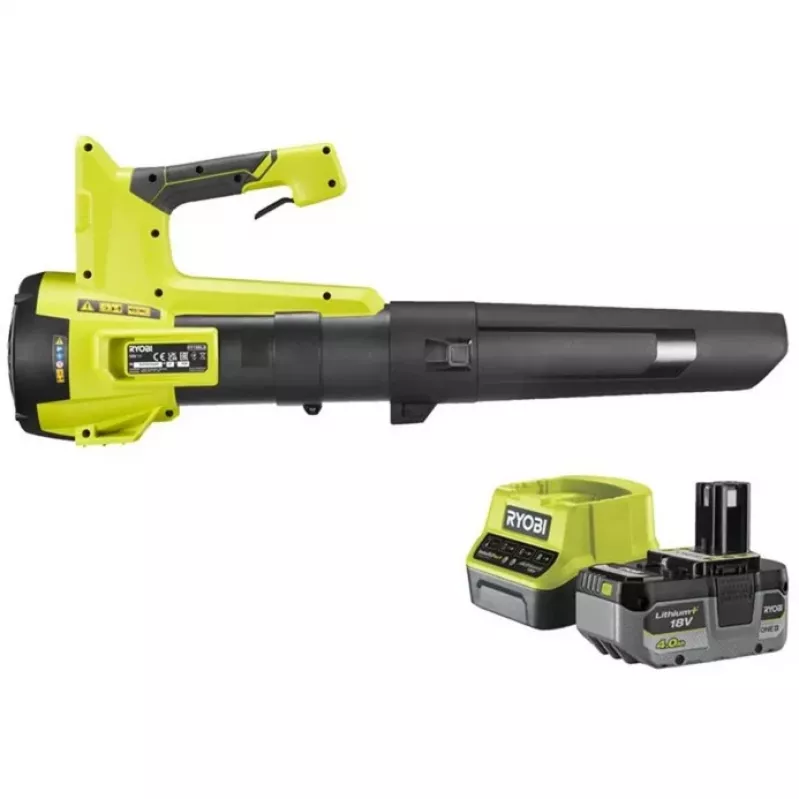 Akumuliatorinis lapų pūstuvas ONE+ RY18BLB-140, 18V, 4,0Ah, žalia/juoda