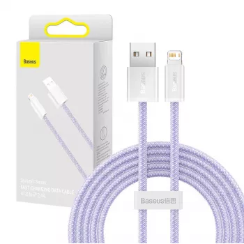 Baseus Dynamic kabelis USB į Lightning, 2.4A, 2m (Violetinė)
