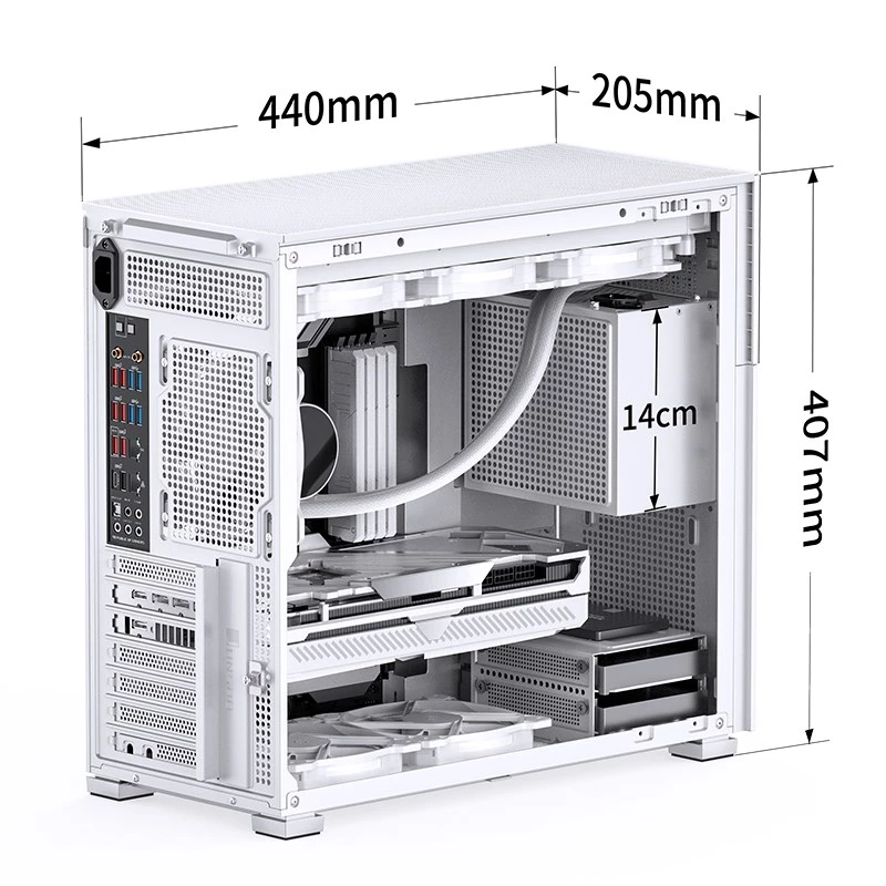 PC korpusas Jonsbo D41 STD Midi Tower baltas
