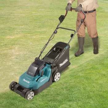Belaidis elektrinis vejapjovė Makita DLM382PM2 - 18 V - 4 Ah - 2 akumuliatoriai - 3700 sūk./min - 38 cm - 16,9 kg
