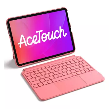 Klaviatūros dėklas su jutikline dalimi Inateck KB04122, skirtas iPad 11 inch/Air, QWERTZ, raudonas