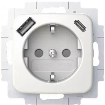 BUSCH JAEGER SCHUKO kištukinis lizdas USB-A+C 20 EUCB2USBAC-214 (2CKA002011A6296)