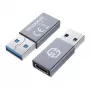 Lyties keitiklis GRAUGEAR G-AD-CTA-10G USB-A į USB-C sidabrinis