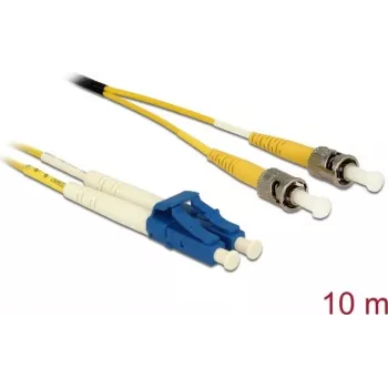 Skiemeninis optinis kabelis DeLOCK 84696 2x LC 2x ST OS2 10 m geltonas