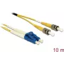 Skiemeninis optinis kabelis DeLOCK 84696 2x LC 2x ST OS2 10 m geltonas