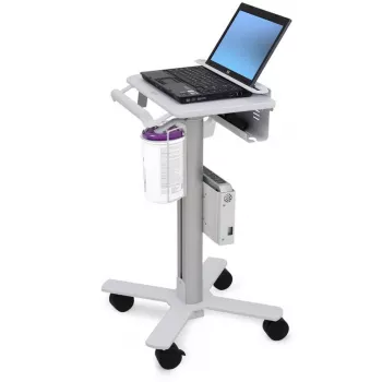 Ergotron StyleView SV10 vežimėlis nešiojamam kompiuteriui, medicininis, metalas, baltas, aliuminis, ekrano dydis iki 43,2 cm (17 inch) (SV10-1100-0)