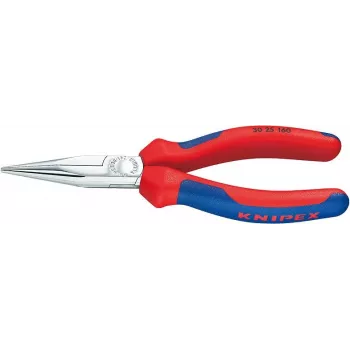 Replės smailianosės KNIPEX 30 25 190, 190 mm, 2,4 mm, 5 cm, plienas, mėlyna/raudona