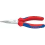 Replės smailianosės KNIPEX 30 25 190, 190 mm, 2,4 mm, 5 cm, plienas, mėlyna/raudona
