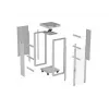 19 colių 42U LANBERG stovimas serverio stovas 600×600 mm pilkas su stiklinėmis durelėmis ir LCD (Flat Pack)