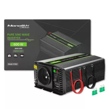 Qoltec Monolith keitiklis automobilinis 600 W 12 V