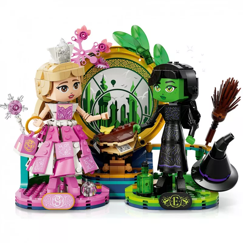 LEGO Wicked figūrėlės Elphaba ir Glinda 75682 – kolekcinis minifigūrėlių rinkinys