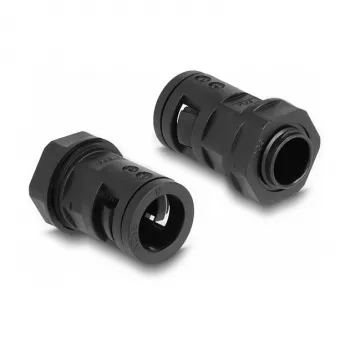 DeLOCK 60462 Juodas kabelių gofruotas vamzdelis 13mm 2m su jungtimi