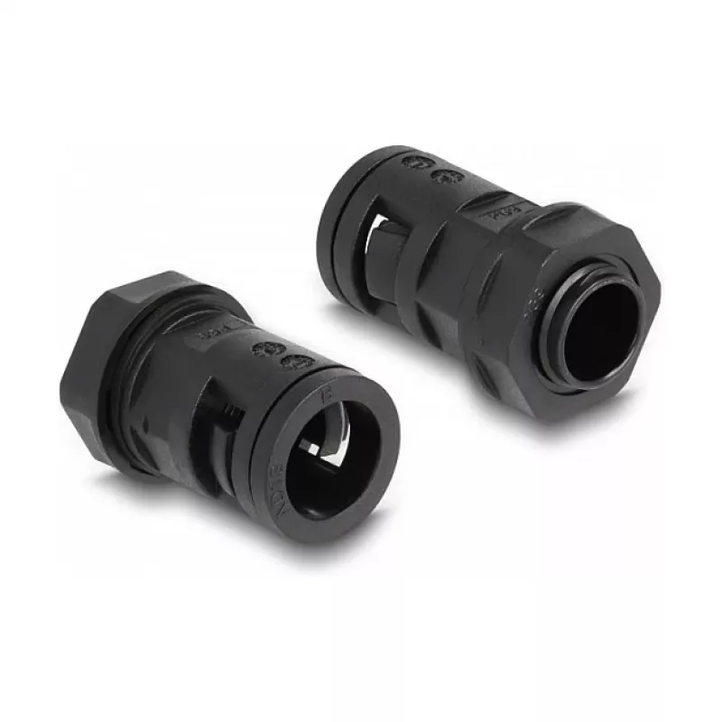DeLOCK 60462 Juodas kabelių gofruotas vamzdelis 13mm 2m su jungtimi