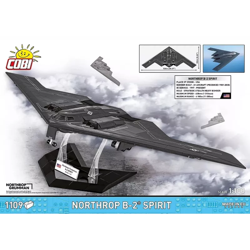 Konstruktorius Cobi Northrop Grumman B-2 SPIRIT modelio rinkinys