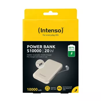 Intenso S10000 nešiojamas maitinimo blokas 10000 mAh smėlio spalvos 7333031