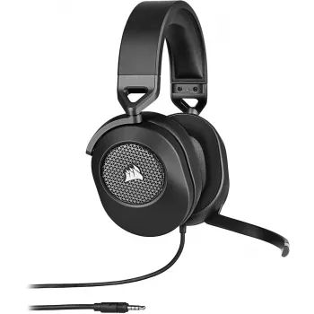 Ausinės CORSAIR HS65 SURROUND laidinės žaidimų ausinės, supra-aural, 3,5 mm + USB adapteris, 32 Ω, 282 g, anglies