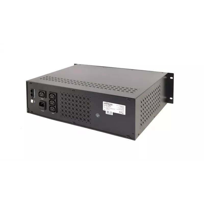 Gembird 19 inch 3.4U 1500VA UPS, 4x IEC 230V išėjimai, IEC14 įėjimas, RJ11, USB, LCD, Line-Interactive 1.5 kVA / 900 W