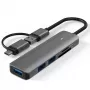 Adapteris USB 3.0 - 3 x USB 3.0, SD, TF
