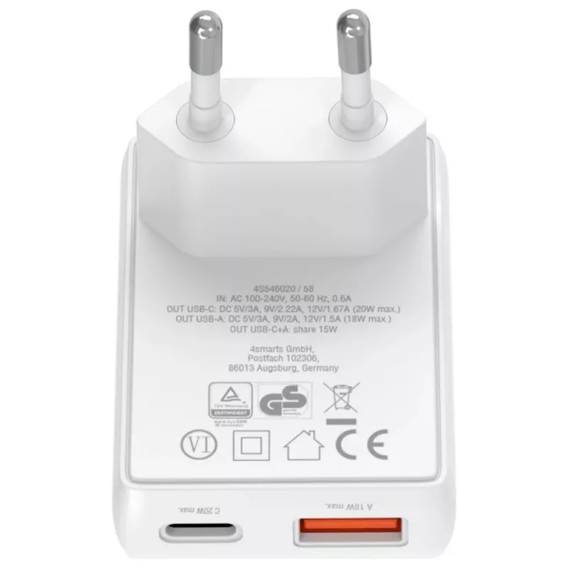Kroviklis vidaus 4smarts 546020 Universal White AC Greitasis krovimas