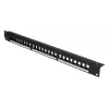 Pataisų skydas Extralink 24 prievadų U/UTP (UTP) modulinis, 1U, juodas, 482,6 mm pločio