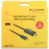 Vaizdo kabelio adapteris DeLOCK 85260 USB Type-C HDMI 3 m Juodas