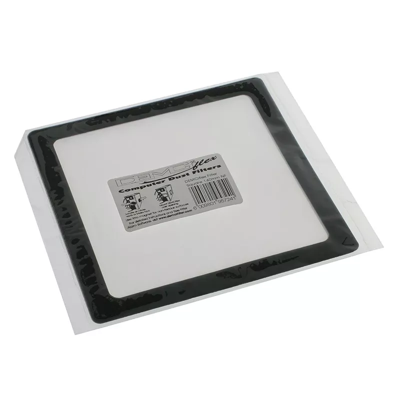 DEMCiflex dulkių filtras 140 mm, kvadratinis – juodas/juodas