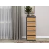 Komoda Top e Shop W5 ANT/ART, 5 stalčių, antracitas/ąžuolas, medžio drožlių plokštė