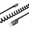 Baseus Spring-loaded laidas Lightning 1m 2A (juoda)