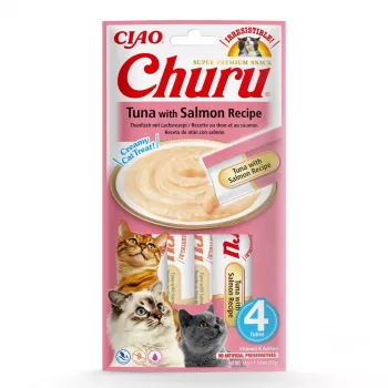 INABA Churu Tuna with salmon skanėstai katėms 4x14 g