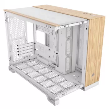 Korpusas Corsair CC-9011288-WW Midi Tower Bamboo, Baltas
