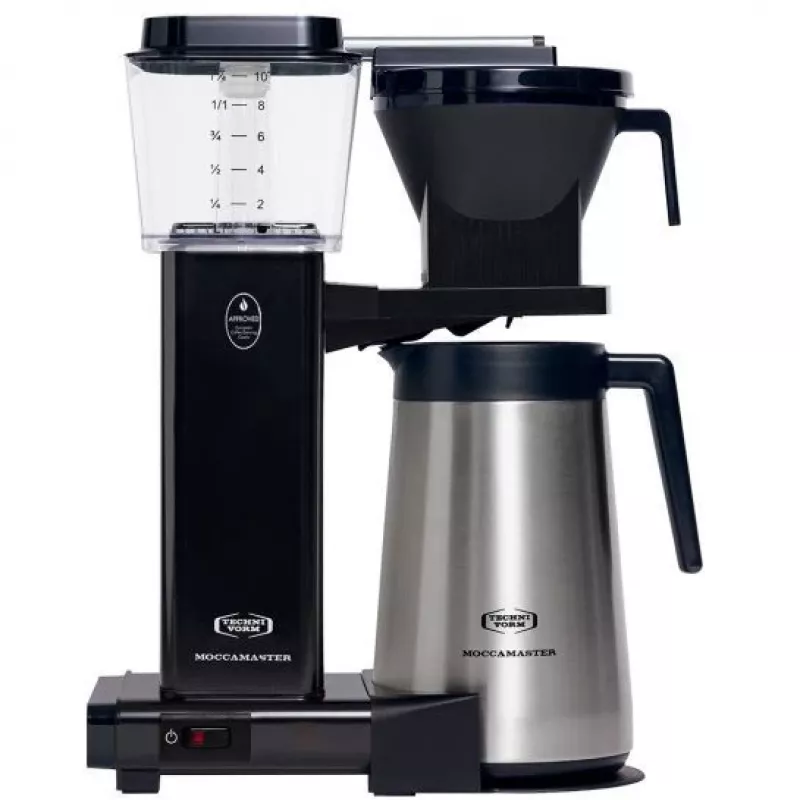 Lašelinio kavos aparatas MOCCAMASTER KBGT 741 — 1,25 L (10 puodelių), 1520 W, plienas, išimamas vandens bakelis