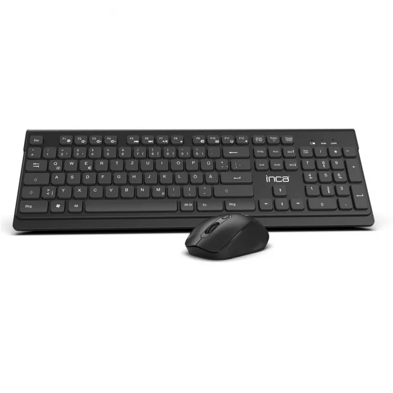 Inca IWS-519 belaidis klaviatūros ir pelės rinkinys, RF, QWERTY turkiškas, juodas