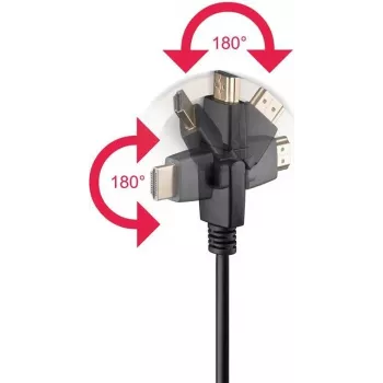 Goobay 61289 HDMI 2.0 laidas 3 m, 18 Gbit/s, ARC, juodas