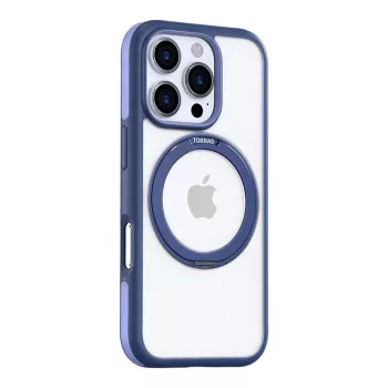 Dėklas Torras Ostand R Fusion iPhone 16 Pro Mėlynas Skaidrus 6,1 colio