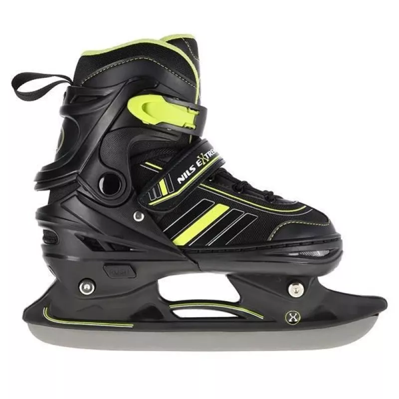 Nils Extreme NH18191 2IN1 riedučiai BLACK/LIME dydis M (34-38) su keičiamomis ledo ritulio pačiūžomis