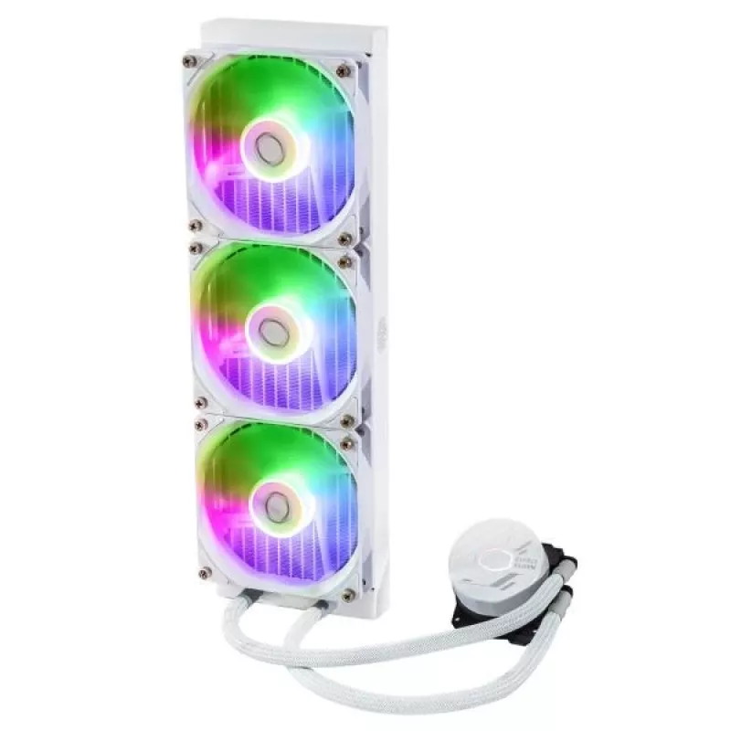 Skysčio aušinimo rinkinys Cooler Master MasterLiquid 360L Core ARGB White 12 cm ventiliatoriai