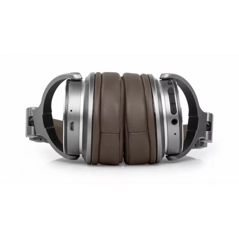 Muse M-278 BT belaidės ausinės, ant ausų, lankeliu, Micro-USB, Bluetooth, ruda, sidabrinė