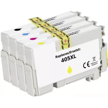 Renkforce rašalo rinkinys, skirtas Epson 405XL, juoda, žydra, purpurinė, geltona, RF-I-E-405XLBKCMY4PK RF-5718866