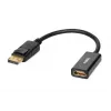 Adapteris DisplayPort į HDMI IBOX iadp4k — DisplayPort (kištukas) į HDMI (lizdas), tiesūs jungtys, 4K palaikymas, sidabrinis