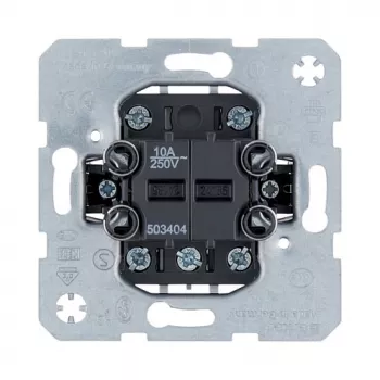 Jungiklis viengubas berker 503404, vienpolinis 10 A 250 V, metalinis apdaila