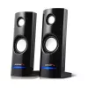 Laidiniai kompiuteriniai garsiakalbiai Audiocore AC860, 2 krypčių, 2.0 kanalai, 4 W RMS, USB maitinimas, 3.5 mm įvestis, juodi